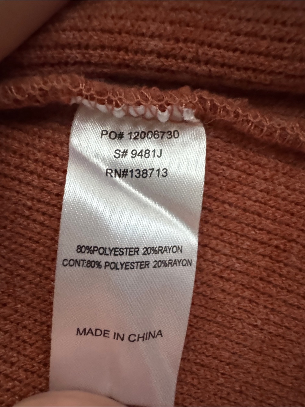 Doe & Rae Rust Knit Blazer - Picture 4 of 4